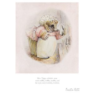 Mrs Tiggy-Winkle's nose went sniffle Mounted Limited Edition Print