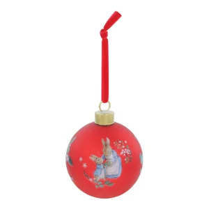 Peter Rabbit Red Festive Bauble