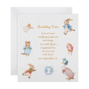 Beatrix Potter Birthday Time Card