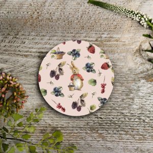 Flopsy “Wild Berries & Cotton Tails” Round Coaster
