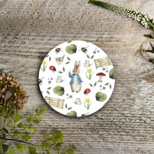 Peter Rabbit “Fresh Meadow Breeze” Round Coaster
