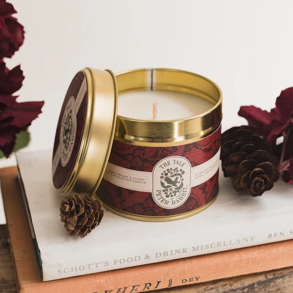 Peter Rabbit "Redcurrant & Clove" Candle in a Matt Gold Tin