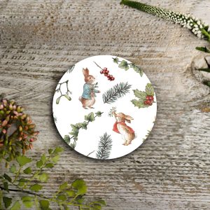 Peter Rabbit & Friends “Snowy Day” Round Coaster